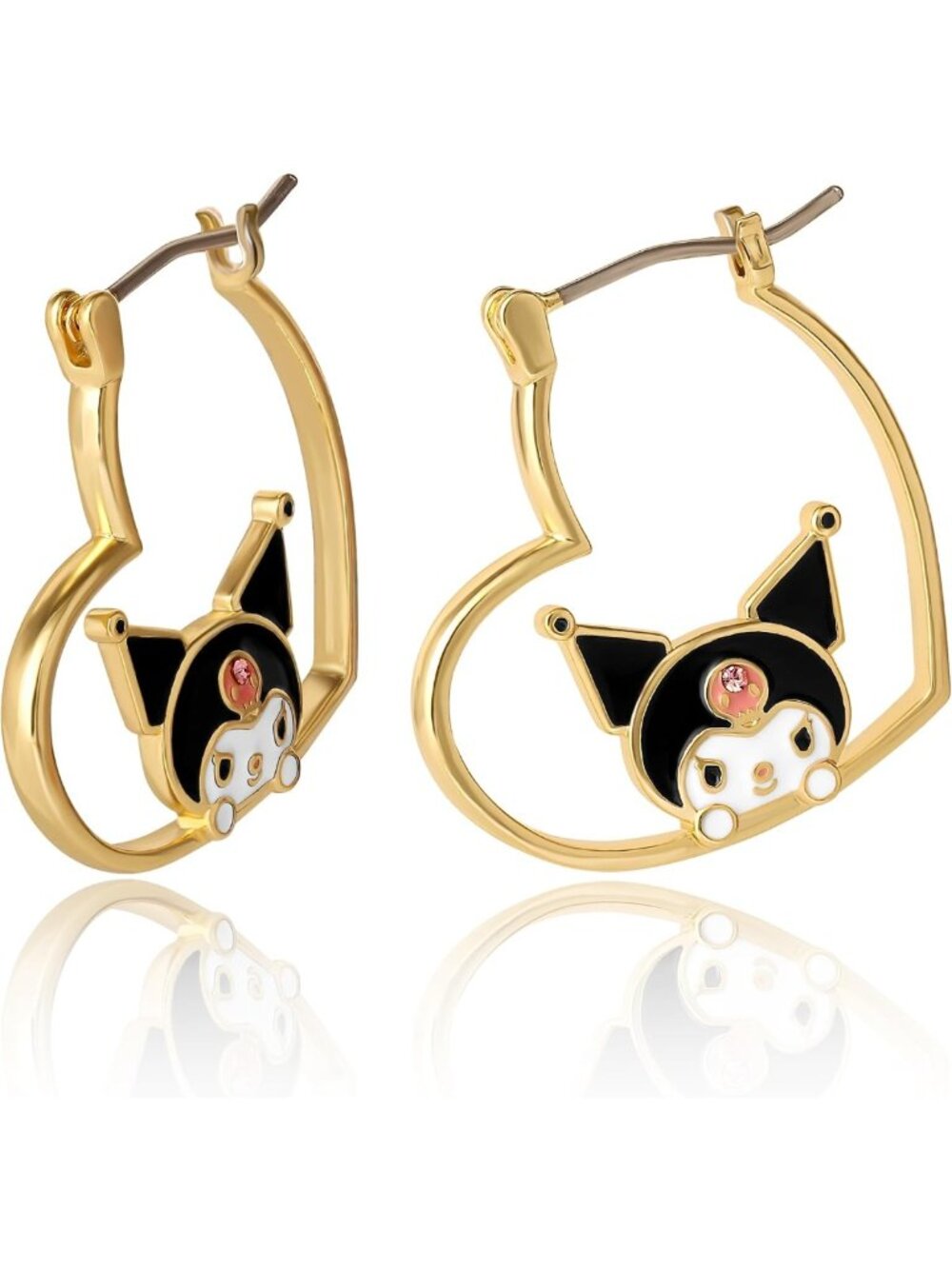 Charming Yellow Flash-Plated Hello Kitty & Friends Earring Set - Cute